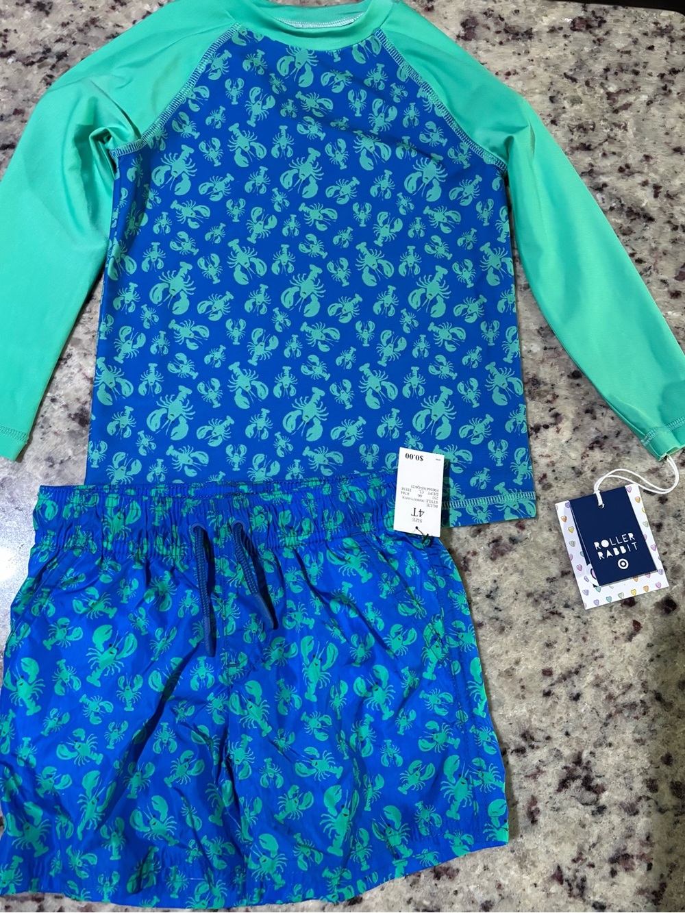 Roller Rabbit Boys swim set size 4t